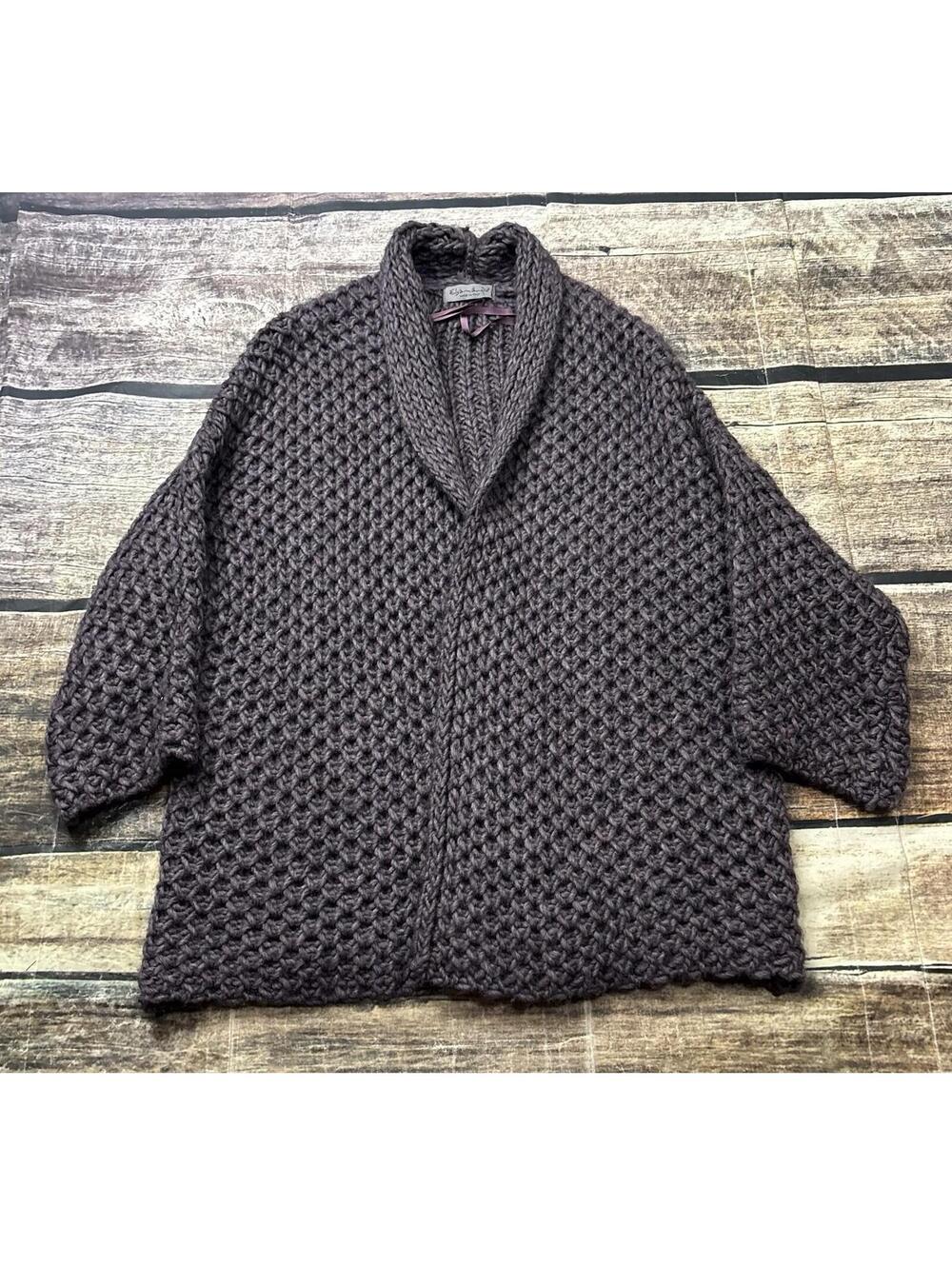 Elsamanda Cardigan Sweater Womens Medium Wool Alpaca Blend